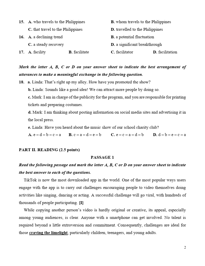 5+ Đề thi ĐGNL Đại học Sư phạm Hà Nội môn Tiếng Anh (có lời giải)