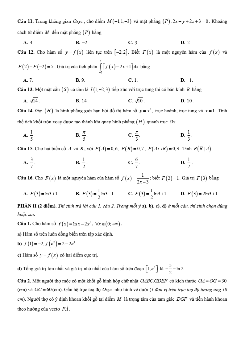 5+ Đề thi ĐGNL Đại học Sư phạm Hà Nội môn Toán (có lời giải)
