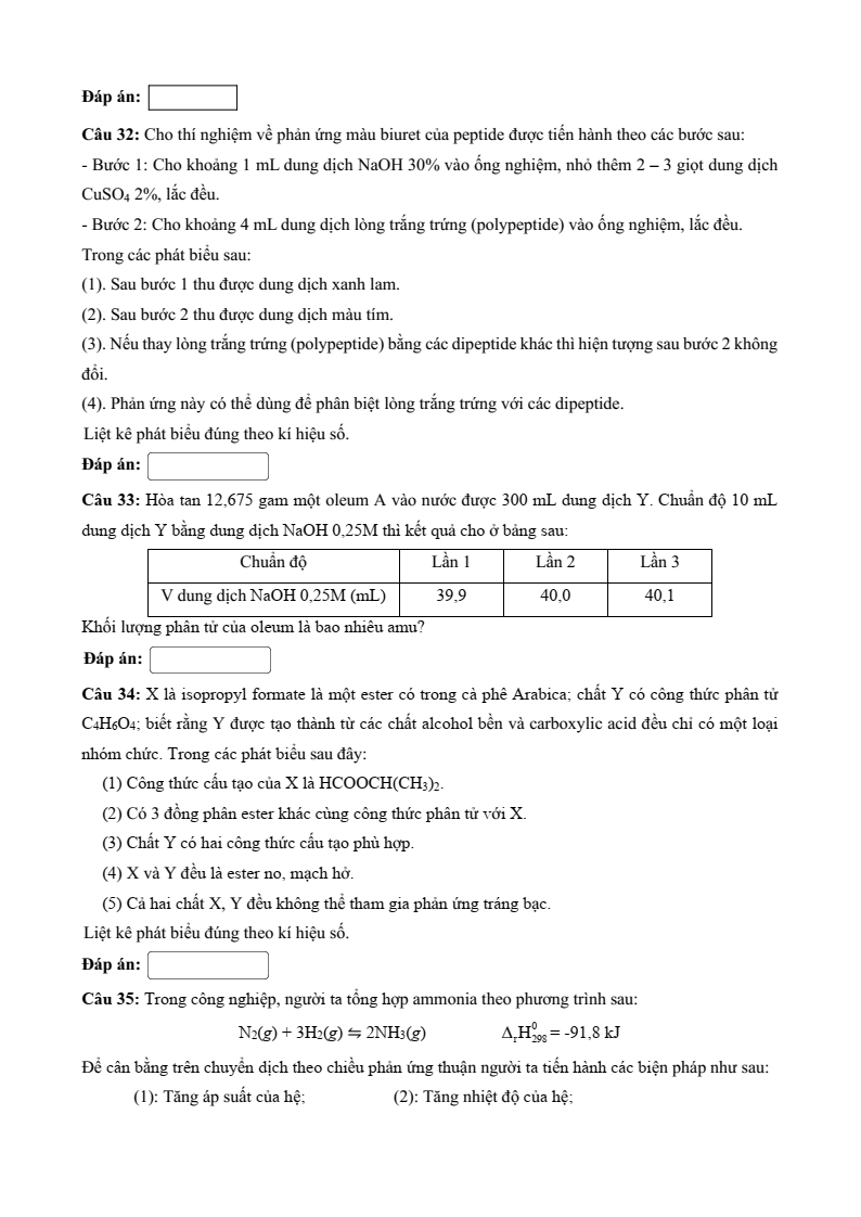 5+ Đề thi ĐGNL Đại học Sư phạm Tp.HCM môn Hóa học (có lời giải)