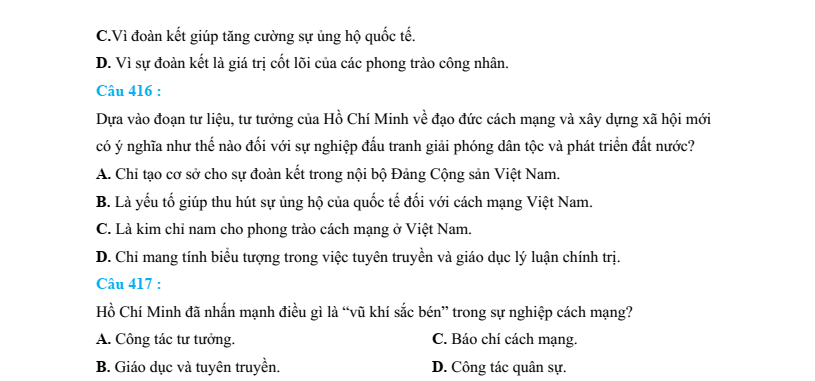30+ Đề thi ĐGNL ĐHQG Hà Nội HSA môn Lịch Sử (có lời giải)