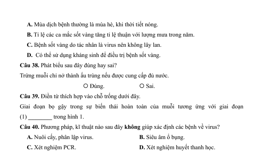 30+ Đề thi ĐGTD ĐHBK Hà Nội TSA môn Sinh học (có lời giải)