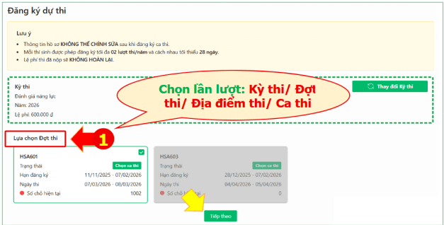 Hướng dẫn chi tiết đăng ký dự thi Đánh giá năng lực Đại học Quốc gia Hà Nội 2026