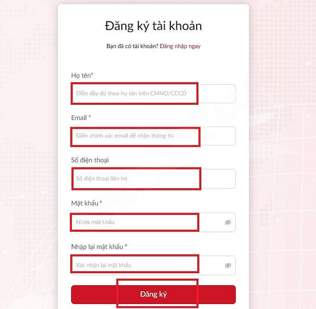 Hướng dẫn đăng ký tài khoản Đánh giá tư duy TSA 2026