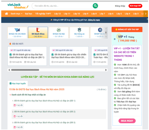 Tổng hợp tài liệu ôn thi Đánh giá tư duy 2026