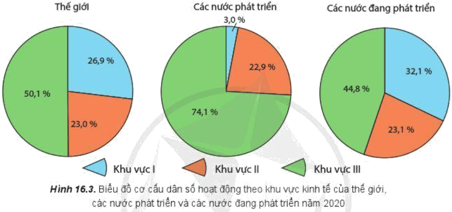 Đọc thông tin và quan sát hình 16.3, hãy Phân biệt các loại cơ cấu xã hội của dân số