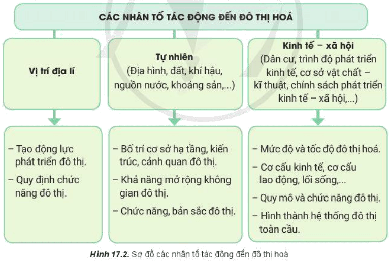 Lý thuyết Địa Lí 10 Cánh diều Bài 17: Phân bố dân cư và đô thị hóa (ảnh 2)