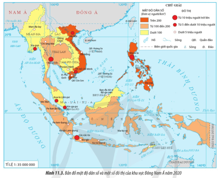 Lý thuyết Địa Lí 11 Cánh diều Bài 11: Vị trí địa lí, điều kiện tự nhiên, dân cư, xã hội và kinh tế khu vực Đông Nam Á