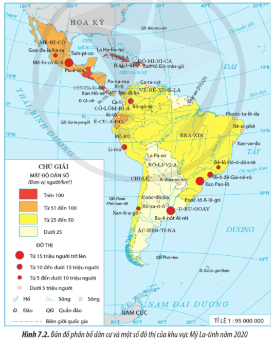 Lý thuyết Địa Lí 11 Cánh diều Bài 7: Vị trí địa lí, điều kiện tự nhiên, dân cư, xã hội và kinh tế khu vực Mỹ La - Tinh