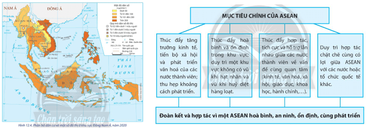 Dựa vào hình 12.4, hình 13.2 và thông tin trong bài hãy: Xác định trên bản đồ các quốc gia