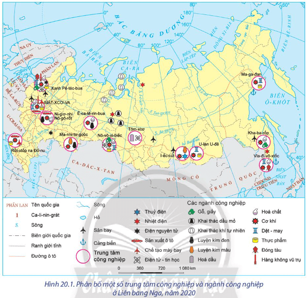 Lý thuyết Địa Lí 11 Chân trời sáng tạo Bài 20: Kinh tế Liên Bang Nga