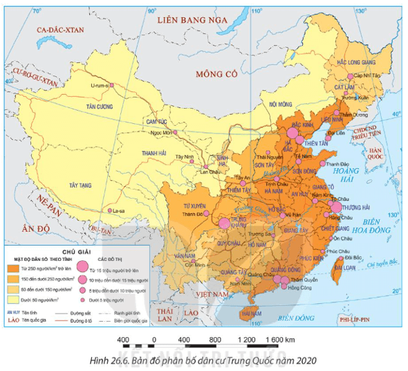 Lý thuyết Địa Lí 11 Kết nối tri thức Bài 26: Vị trí địa lý, điều kiện tự nhiên, dân cư và xã hội Trung Quốc