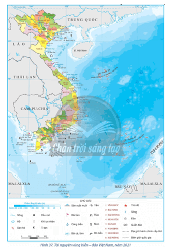 Dựa vào hình 37 và thông tin trong bài, hãy: Khái quát về Biển Đông và vùng biển Việt Nam