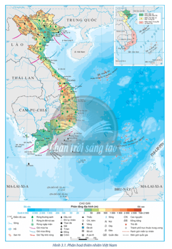 Dựa vào hình 3.1 và thông tin trong bài, hãy cho biết thiên nhiên Việt Nam có sự phân hóa như thế nào theo