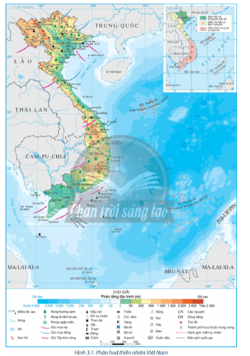 Dựa vào hình 3.1 và thông tin trong bài, hãy trình bày đặc điểm tự nhiên của miền Bắc và Đông Bắc Bắc Bộ