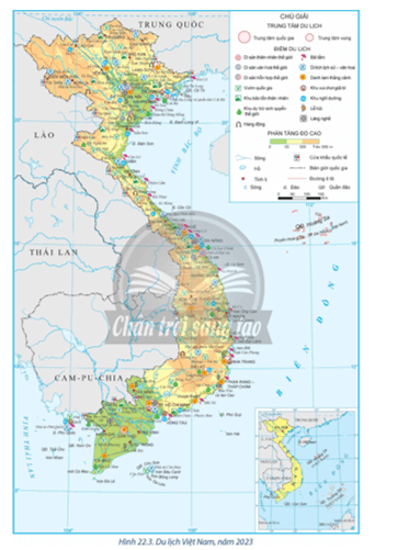 Dựa vào hình 22.3 và thông tin trong bài, hãy trình bày sự phát triển và phân bố ngành du lịch