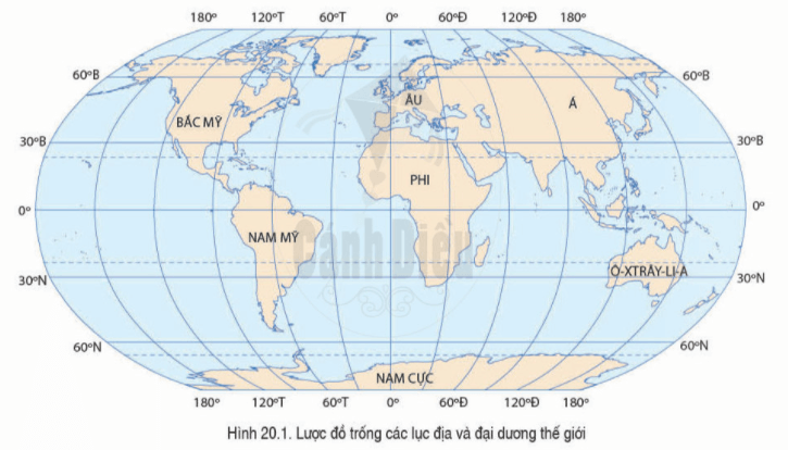 Lý thuyết Địa Lí 6 Bài 20: Thực hành: Xác định trên lược đồ các đại dương thế giới