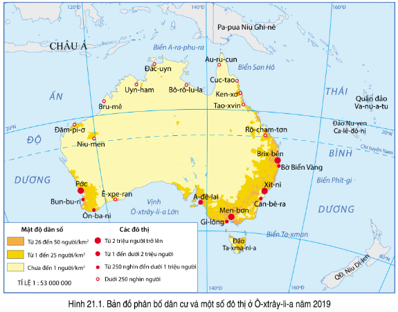 Lý thuyết Địa Lí 7 Cánh diều Bài 21: Đặc điểm dân cư, xã hội và phương thức con người khai thác, sử dụng và bảo vệ thiên nhiên ở Ô-xtrây-li-a
