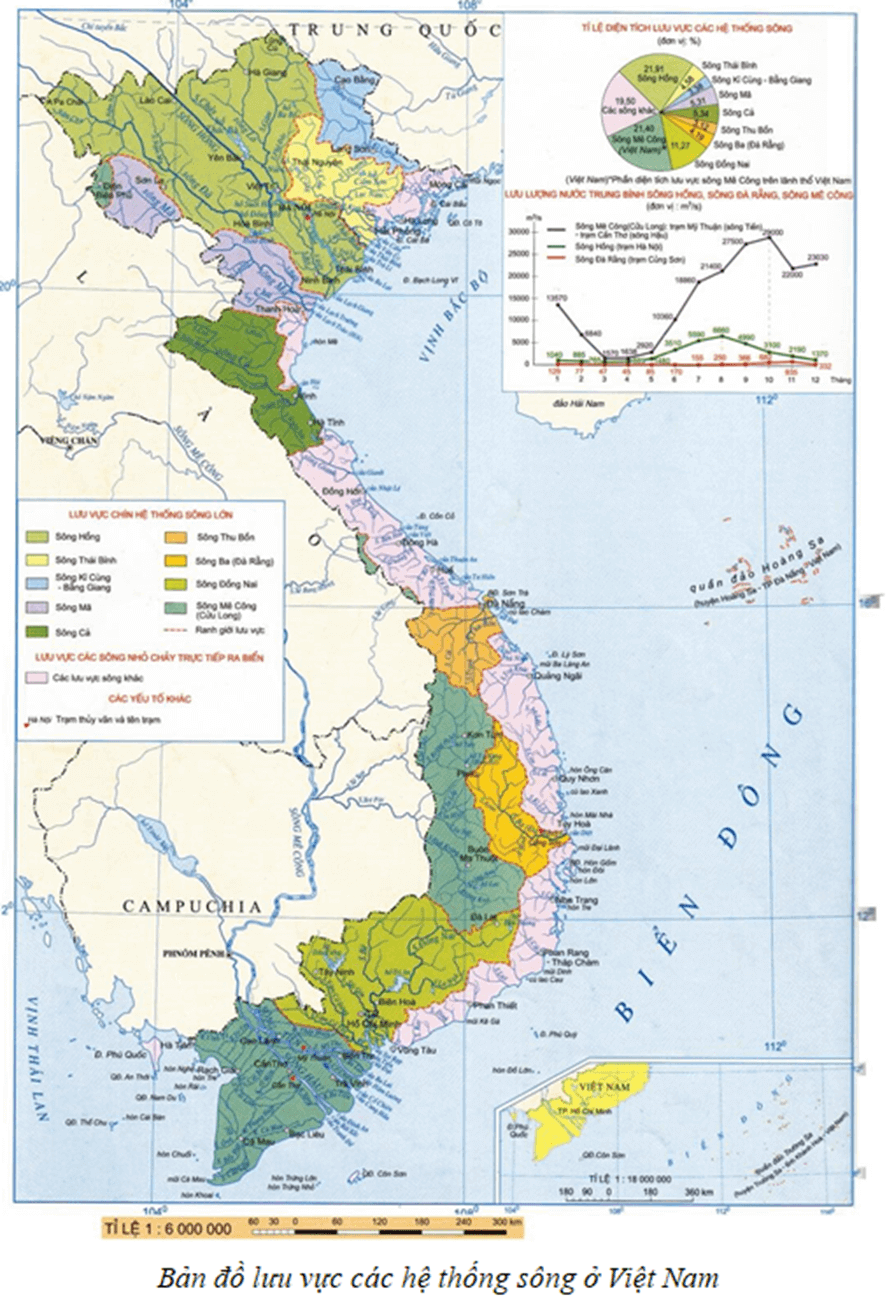 Lý thuyết Địa Lí 8 Kết nối tri thức Bài 6: Thuỷ văn Việt Nam