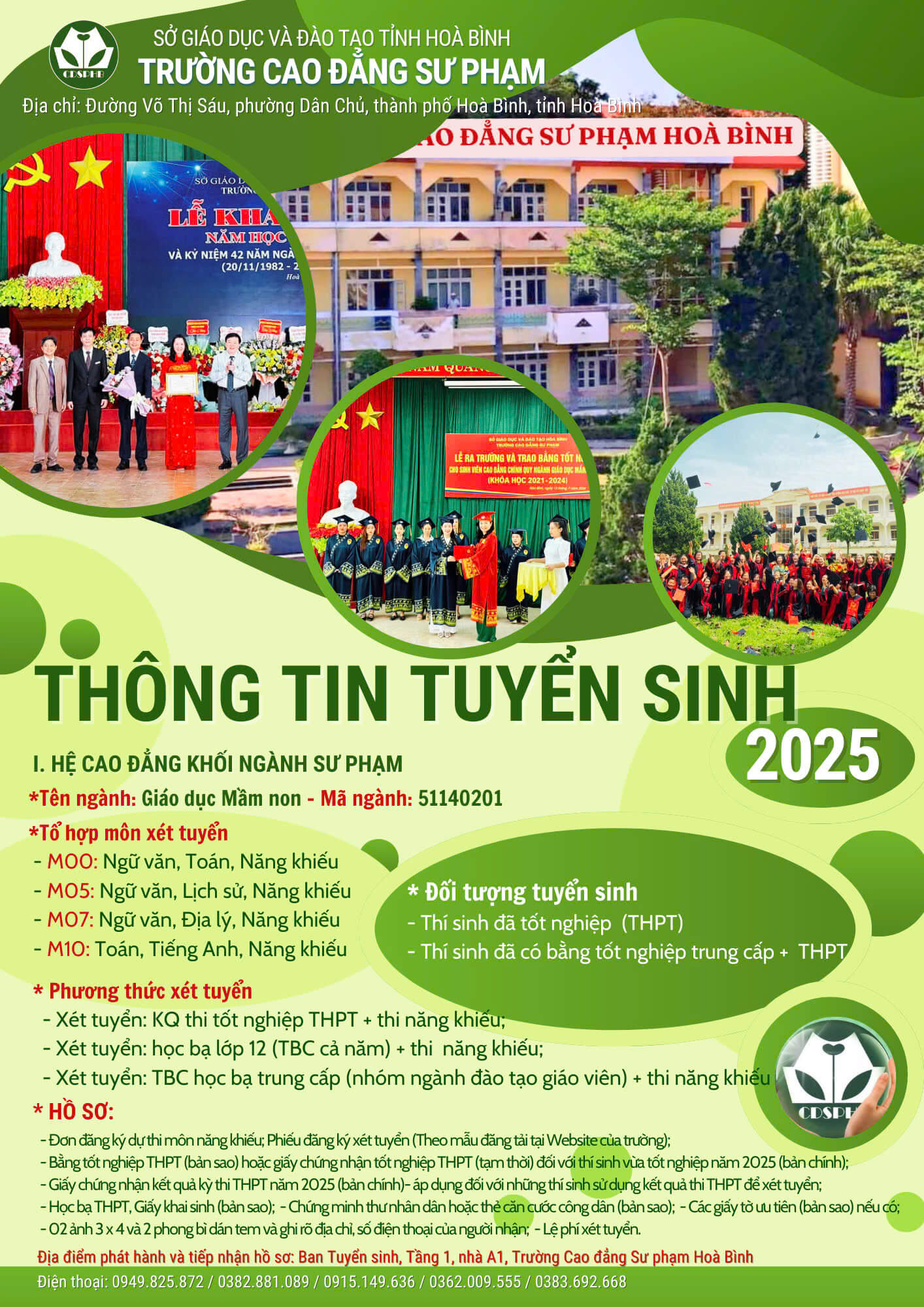 Điểm chuẩn Cao đẳng Sư phạm Hòa Bình 2025 (2024, 2023, ...)