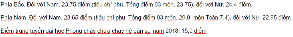 Điểm chuẩn Đại học Phòng cháy Chữa cháy 2023 (chính xác nhất) | Điểm chuẩn các năm