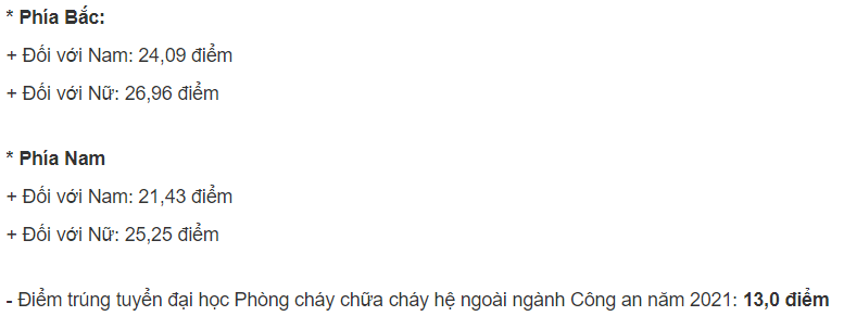 Điểm chuẩn Đại học Phòng cháy Chữa cháy 2023 (chính xác nhất) | Điểm chuẩn các năm