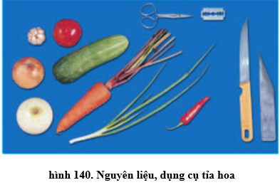 Lý thuyết Công nghệ 6 Bài 24: Thực hành - Tỉa hoa trang trí món ăn từ một số loại rau, củ , quả (hay, chi tiết)