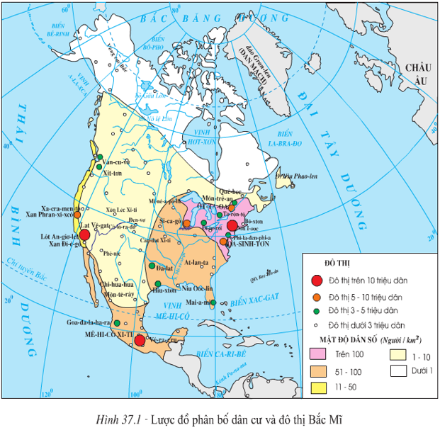 Lý thuyết Địa Lí 7 Bài 37: Dân cư Bắc Mĩ hay, chi tiết 