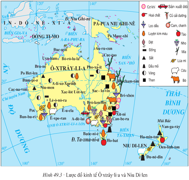Lý thuyết Địa Lí 7 Bài 49: Dân cư và kinh tế châu Đại Dương hay, chi tiết 