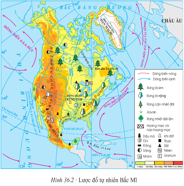 Lý thuyết Địa Lí 7 Bài 36: Thiên nhiên Bắc Mĩ hay, chi tiết 