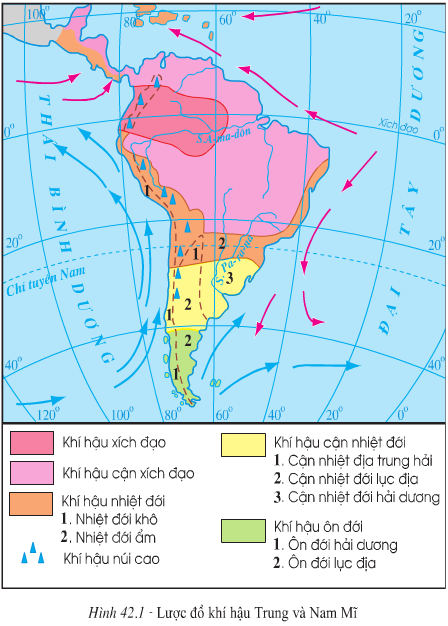 Lý thuyết Địa Lí 7 Bài 42: Thiên nhiên Trung và Nam Mĩ hay, chi tiết (tiếp theo) 