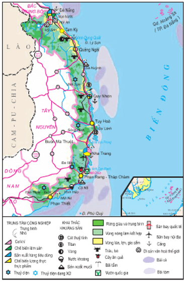 Lý thuyết Địa Lí 9 Bài 26: Vùng duyên hải Nam Trung Bộ hay, chi tiết (tiếp theo) 