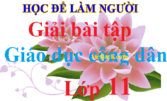 GDCD 11 (sách mới) | Giải sgk Giáo dục công dân 11 (sách mới)