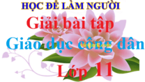 Giáo dục công dân 11 | Giải bài tập GDCD 11 (hay, ngắn gọn) | Soạn GDCD 11 (sách mới)