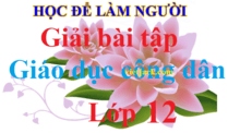 Giải bài tập Giáo dục công dân lớp 12 | Để học tốt GDCD 12