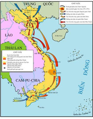 Lý thuyết Lịch Sử 10 Bài 23: Phong trào Tây Sơn và sự nghiệp thống nhất đất nước, bảo vệ tổ quốc cuối thế kỉ XVIII | Lý thuyết Lịch Sử 10 ngắn gọn