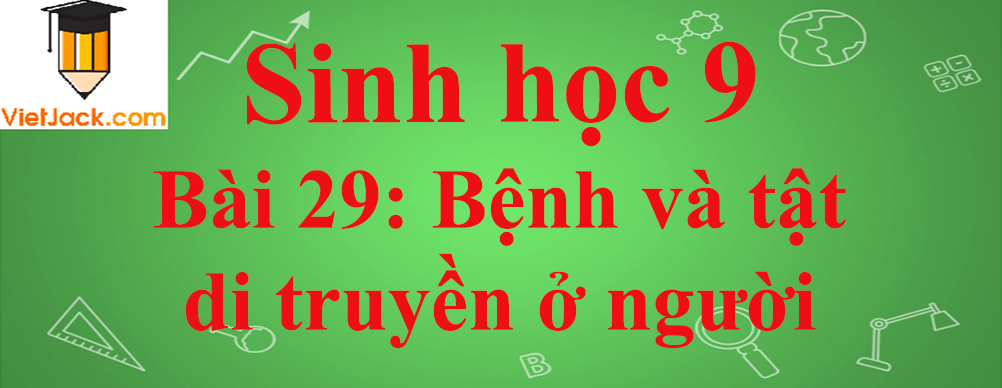 Sinh học lớp 9 Bài 29: Bệnh và tật di truyền ở người ngắn nhất