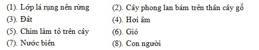 Bài 35: Môi trường sống và các nhân tố sinh thái