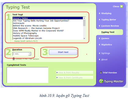 Lý thuyết Luyện gõ phím nhanh bằng TYPING MASTER