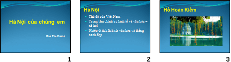 Lý thuyết Tin học 9 Bài 8: Bài trình chiếu (hay, ngắn gọn)