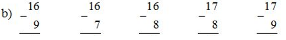 Giải Toán lớp 2 trang 65: 15, 16, 17, 18 trừ đi một số  