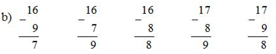 Giải Toán lớp 2 trang 65: 15, 16, 17, 18 trừ đi một số  