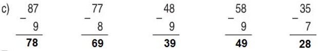 Giải Toán lớp 2 trang 66: 55 - 8; 56 - 7; 37 - 8; 68 – 9  