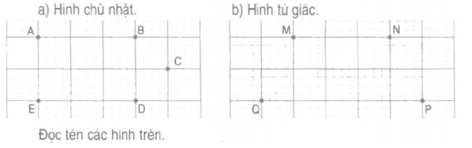 Giải Toán lớp 2 trang 23 Hình chữ nhật - Hình tứ giác  