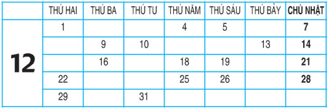 Giải Toán lớp 2 trang 79 Ngày, tháng  
