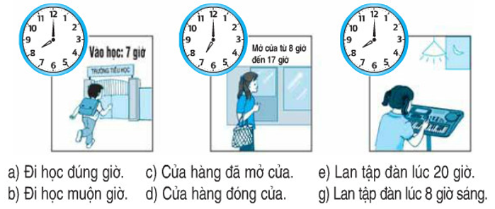Giải Toán lớp 2 trang 78 Thực hành xem đồng hồ  