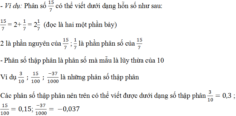 Câu hỏi ôn tập chương 3 trang 62 sgk Toán lớp 6 Tập 2 | Giải toán lớp 6