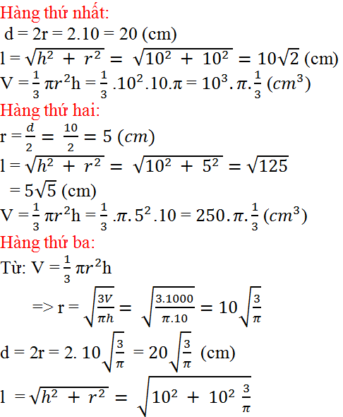 Giải bài 20 trang 118 SGK Toán 9 Tập 2 | Giải toán lớp 9