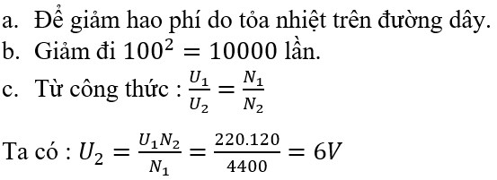 Giải bài tập Vật Lí 9