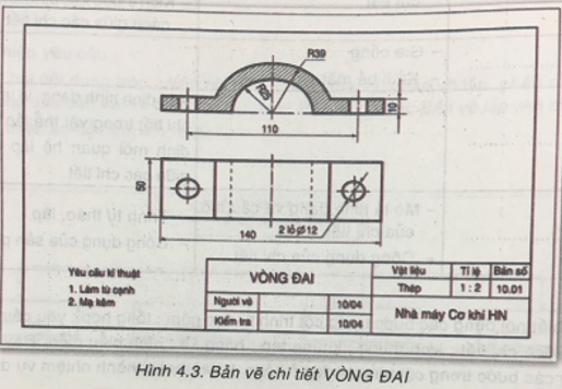 Công nghệ 8 VNEN Bài 4: Bản vẽ kĩ thuật đơn giản | Hay nhất Giải bài tập Công nghệ 8 VNEN