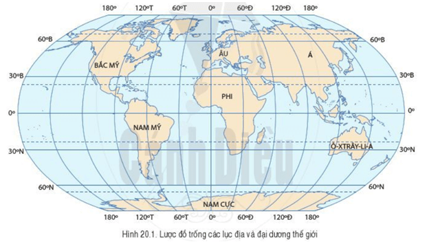 Bài 20: Thực hành: Xác định trên lược đồ các đại dương thế giới Cánh diều